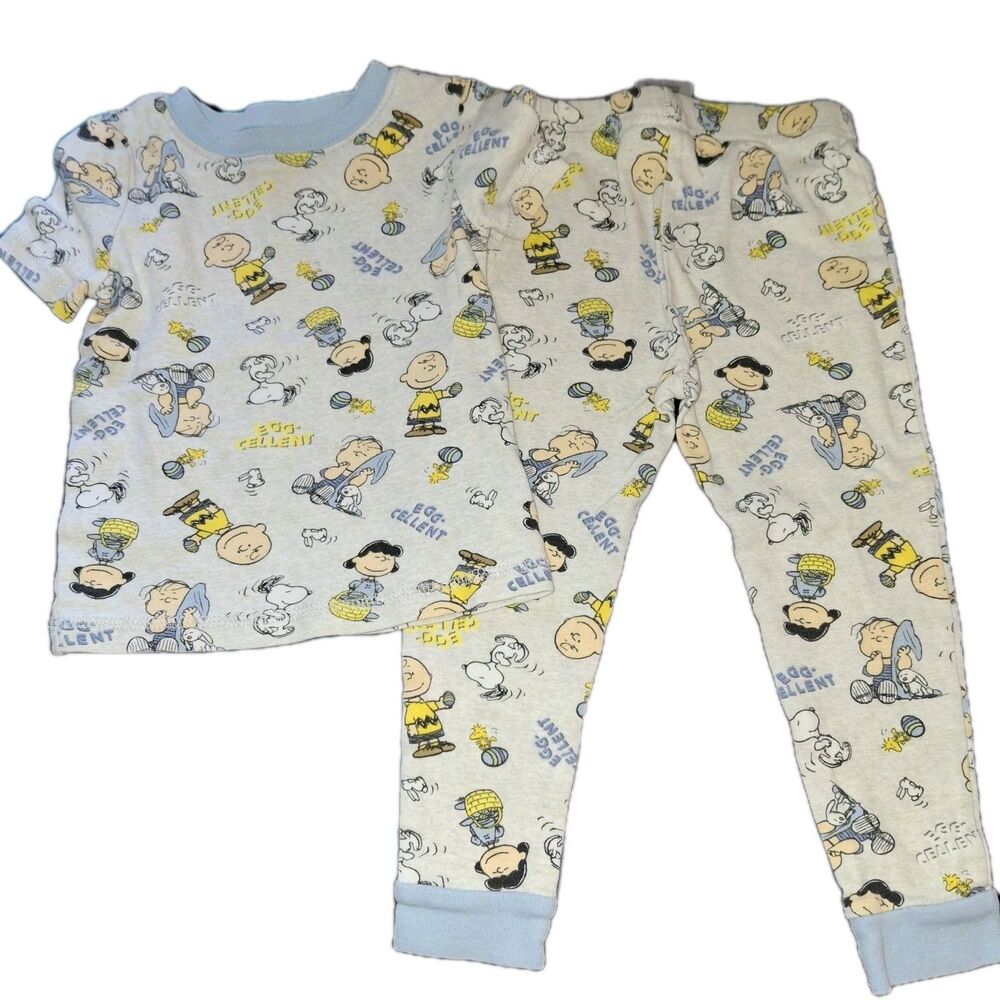 Boys 24 Months 3 1/2 Sets Pajamas Minecraft Peanuts Racecars Firetruck Lot - Picture 9 of 16
